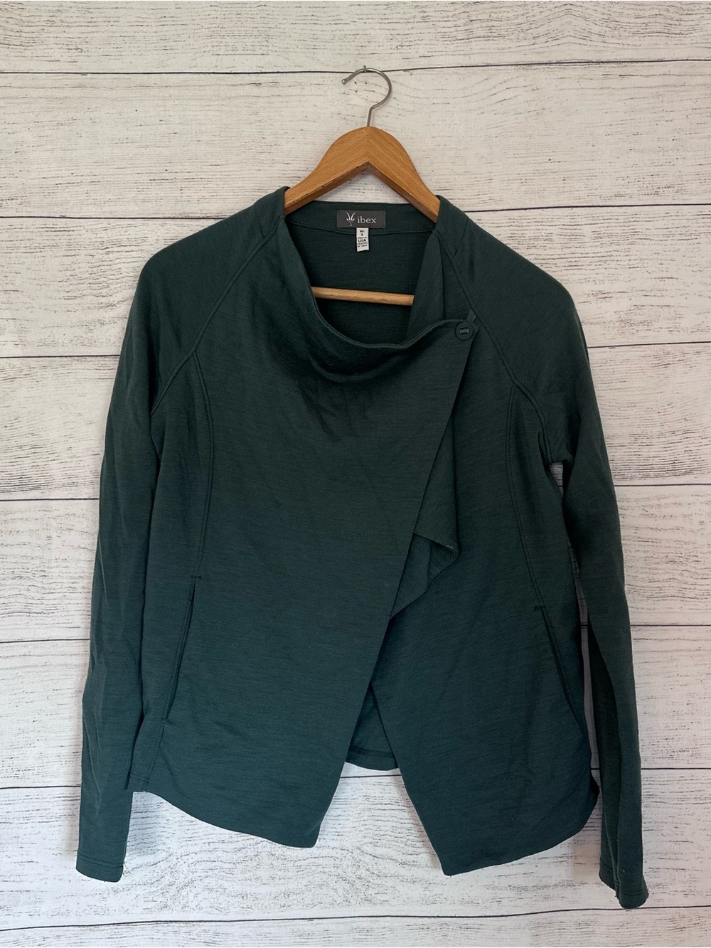 Ibex Women’s Layover Cross Wool Cardigan.